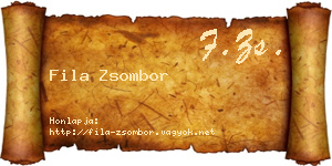 Fila Zsombor névjegykártya