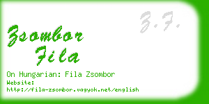 zsombor fila business card